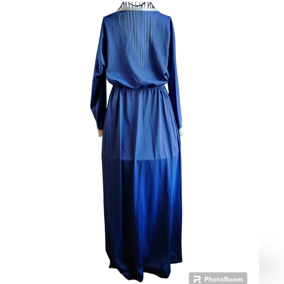 Vintage Vanity Fair Nylon Blue Dressing Gown Robe Nightgown Duster - Size 34 - Picture 10 of 16